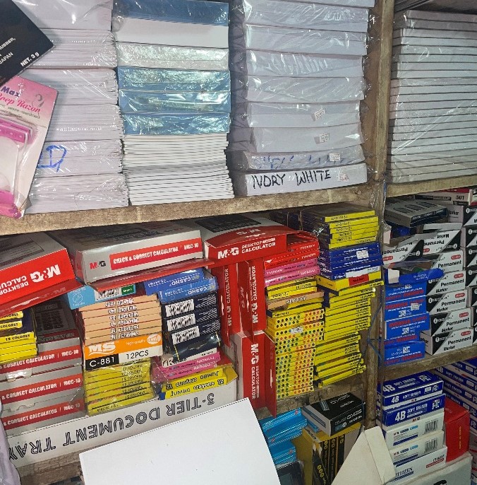 Jane Stationery Shop Interior with Shelves